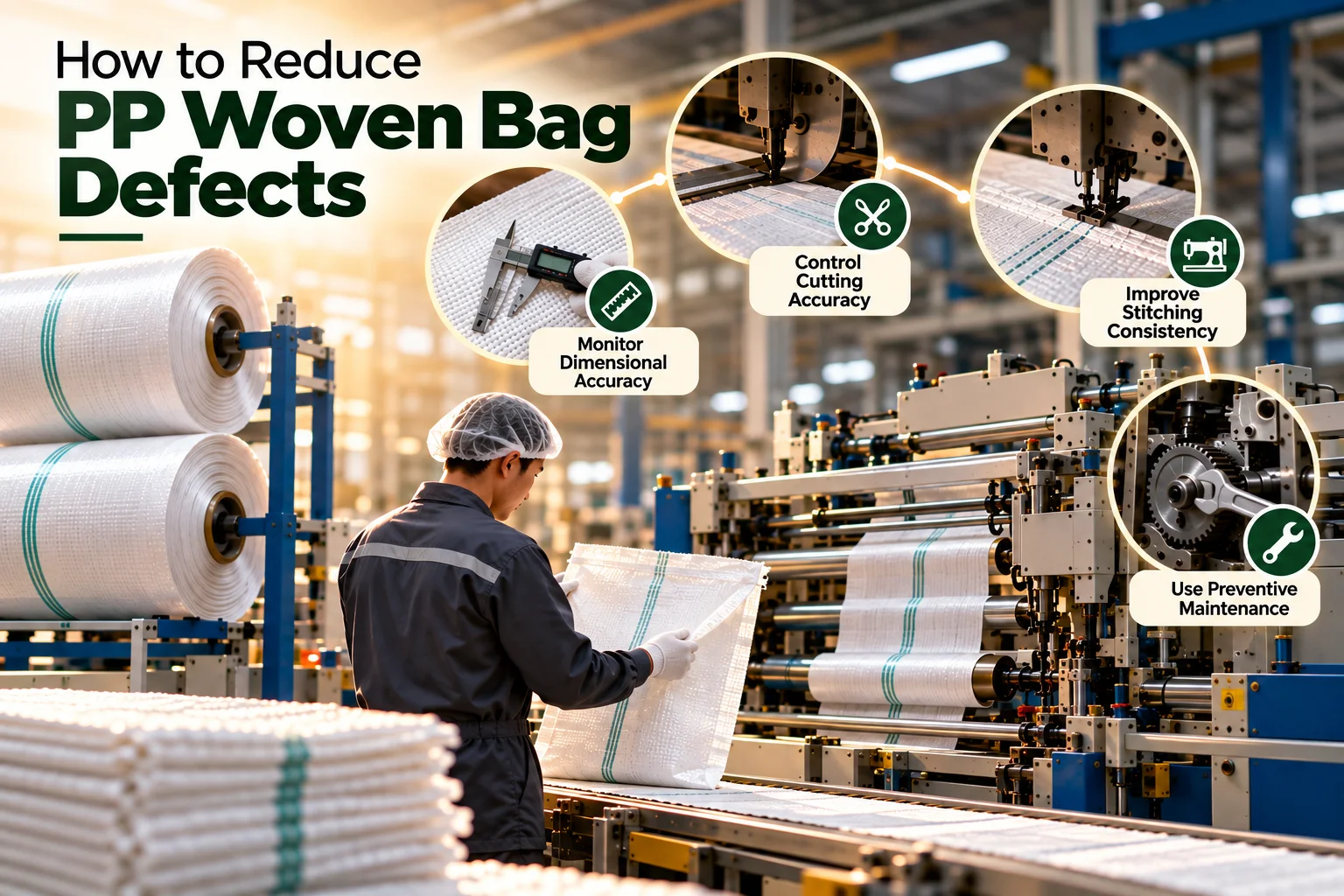 How to Reduce PP Woven Bag Defects