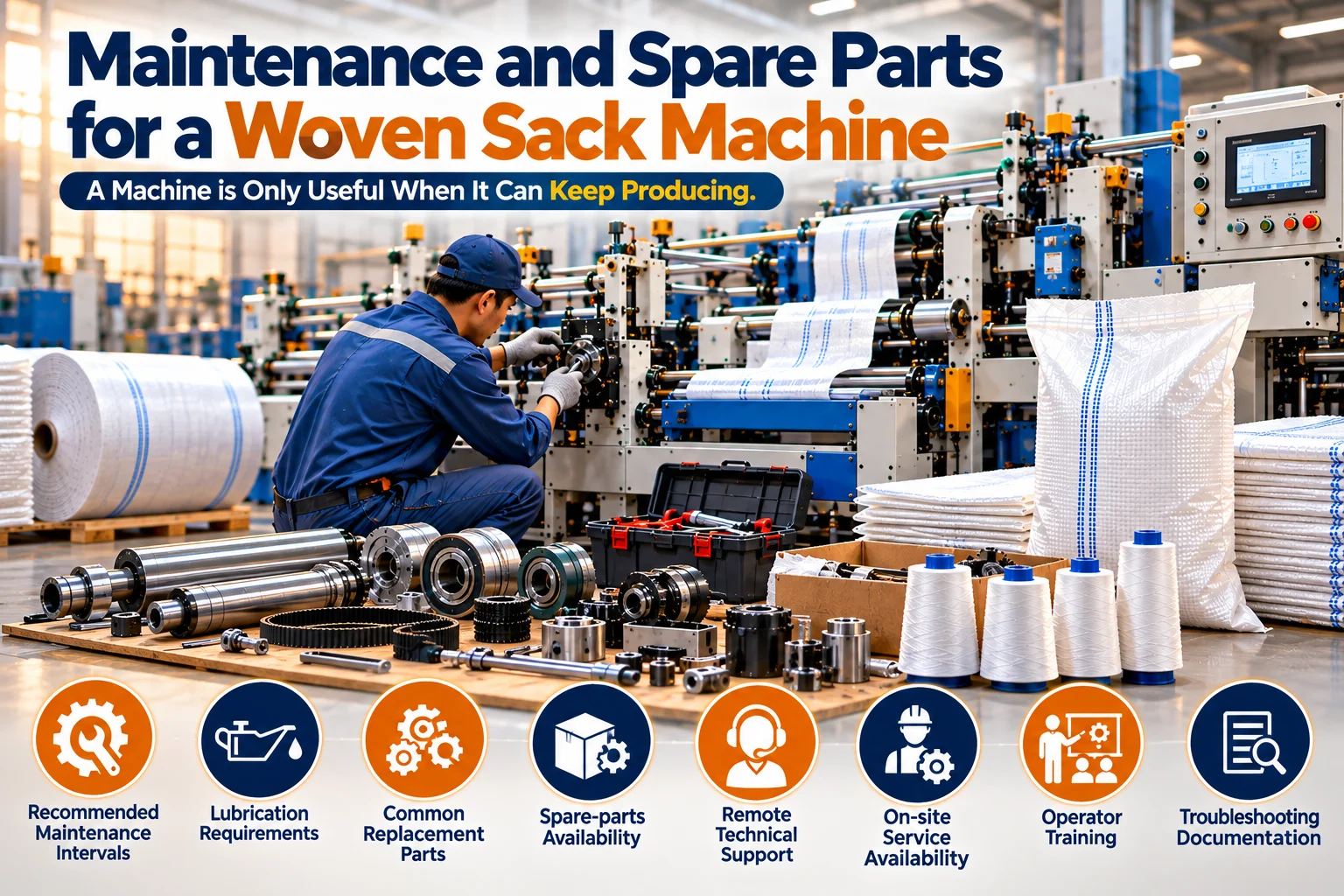 Maintenance and Spare Parts for a Woven Sack Machine
