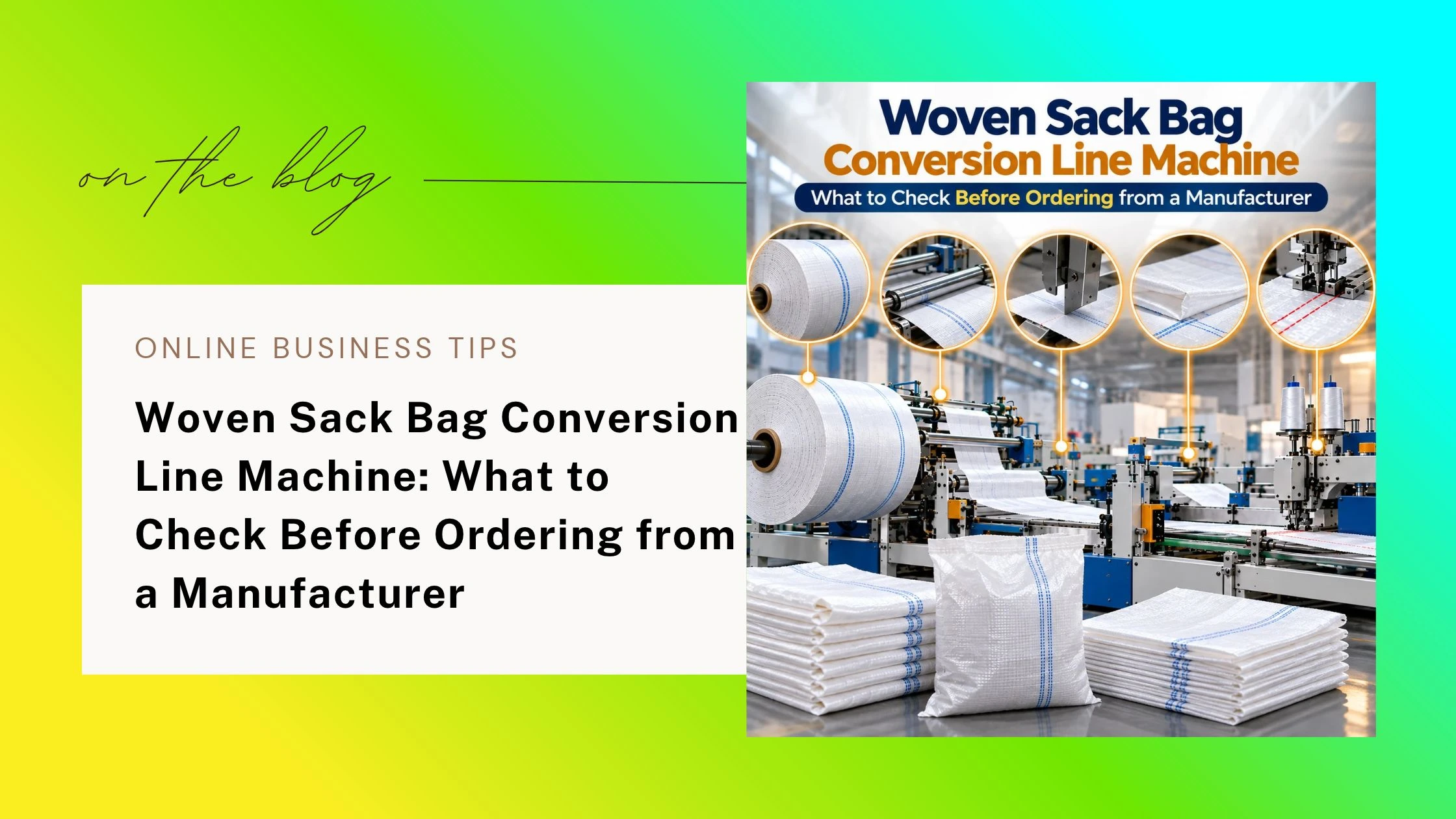 Woven Sack Bag Conversion Line Machine with Gusseting